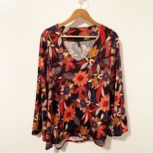 Bleeker Floral Women's Top Size 1X  #38